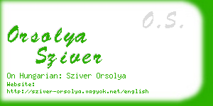orsolya sziver business card